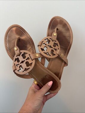 Tory Burch Miller Light Sand Thong Sandals Women's 10.5 M